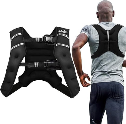 Aduro Sport Weighted Vest Workout Equipment, 4lbs/6lbs/12lbs/20lbs/25lbs/30lbs Body Weight Vest for Men, Women, Kids