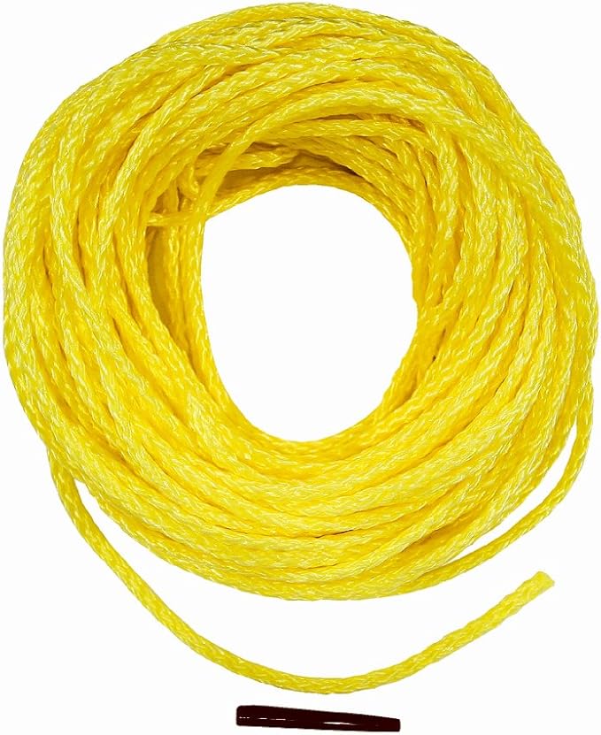 Lehigh DF850W-P 50-Feet Polypropylene Hollow Braid Floating Rope, Yellow