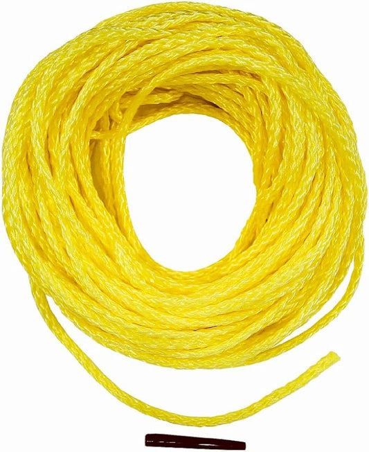 Lehigh DF850W-P 50-Feet Polypropylene Hollow Braid Floating Rope, Yellow