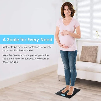 Himaly Digital Body Weight Scale, USB Rechargeable Bathroom Scale with Step-On Technology, Rear Light Display, Digital Weight Scale, 400 lbs Capacity396.8 lbs, Tempered Glass