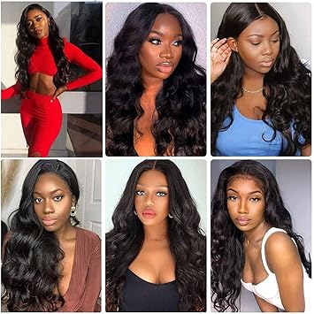 Bundles Human Hair 16 18 Inch Human Hair Bundles Body Wave 10A Unprocessed Brazilian Virgin Hair 2 Bundles Body Wave Bundles Human Hair Extensions 1B Natural Color