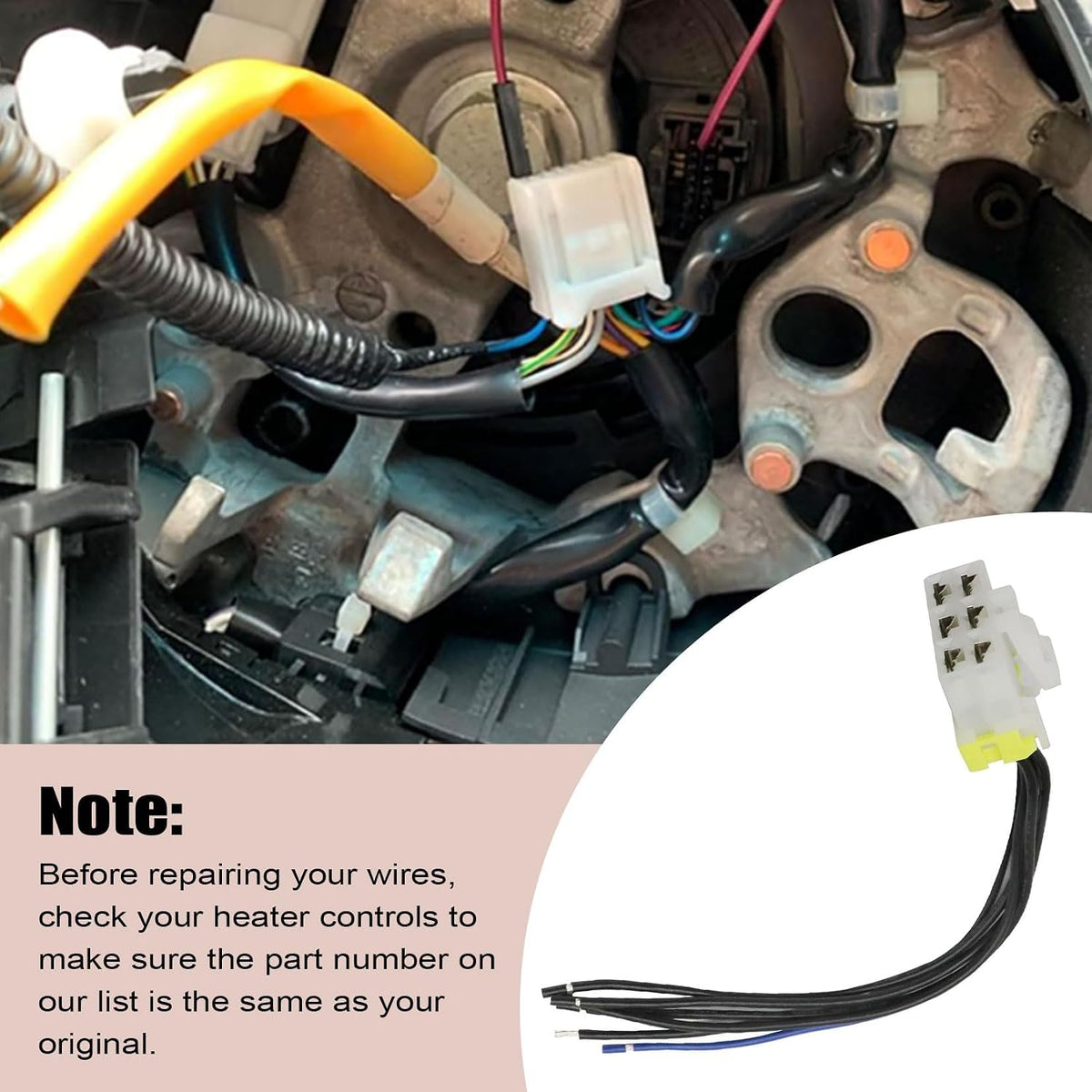 Manual Heater/AC HVAC control replacement wire pigtail 655-58785 Compatible with Subaru Crosstrek Impreza 2012-2016 72311fj050 72311SG010 72311SG300 72311FJ500