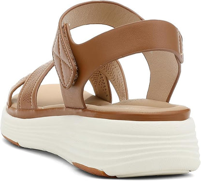 Size 6 UBFEN Womens Platform Sandals Wedge Walking Comfortable Casual Adjustable Strap Lightweight Open Toe