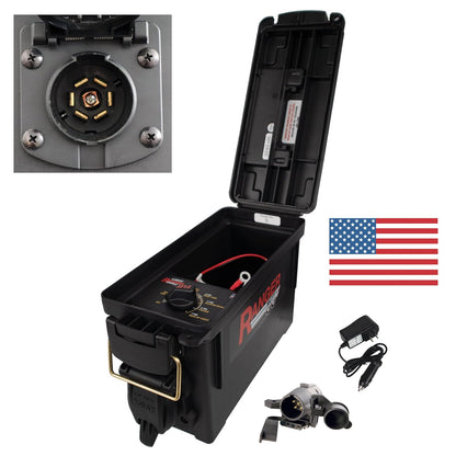 Innovative Products of America Light Ranger MUTT: USA Made Universal Portable and Water-Resistant Trailer Light Tester with 7-Way Spade Pin Style with Adapter