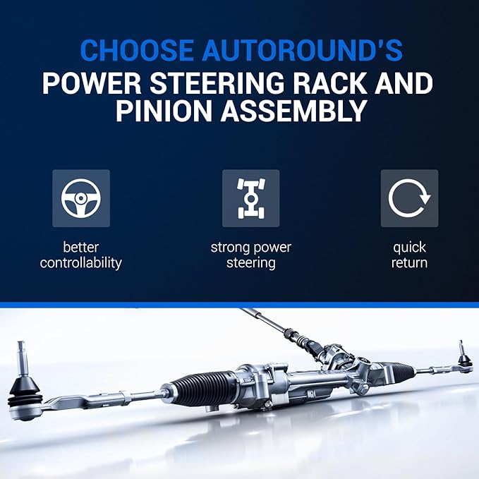 Autoround Power Steering Rack and Pinion Assembly Compatible with Toyota Tacoma 1995-2004/ 4Runner 1996-2002 4WD RWD, Replace # 4420035013 26-2625