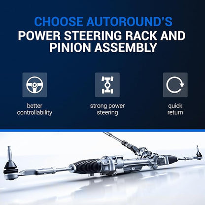 Autoround Power Steering Rack and Pinion Assembly Compatible with Toyota Tacoma 1995-2004/ 4Runner 1996-2002 4WD RWD, Replace # 4420035013 26-2625