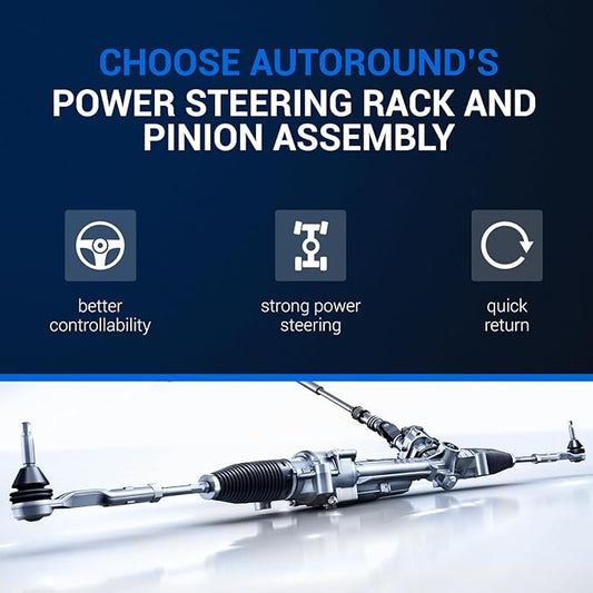 Autoround Power Steering Rack and Pinion Assembly Compatible with Toyota Tacoma 1995-2004/ 4Runner 1996-2002 4WD RWD, Replace # 4420035013 26-2625