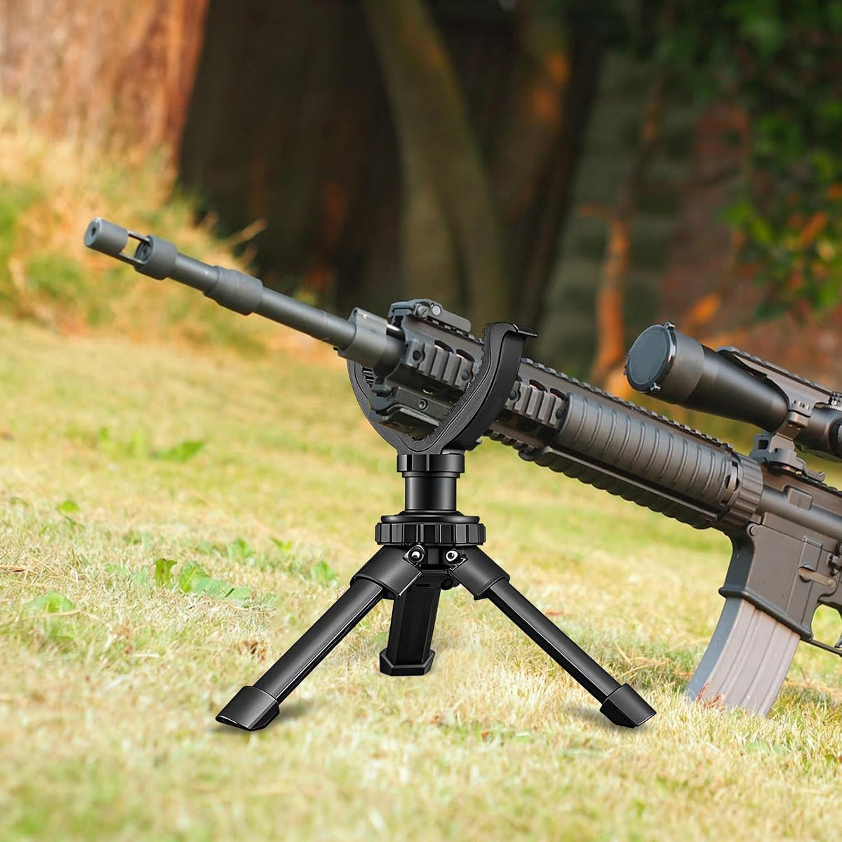 V Yoke Holder Shooting Rest, Tripod Shooting Portable V Yoke, Shooting Tripod Rifle Rest V Yoke Head for Outdoors Activities, Black