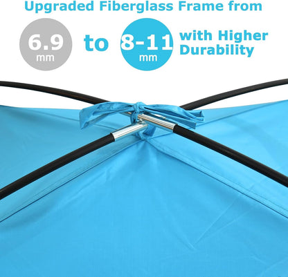 Beach Tent Sun Shade for 3/4-5/6-7/8-10 Person, UPF 50+ Beach Sun Shelter Canopy Tent, Lightweight, Easy Set Up and Carry (3 person)