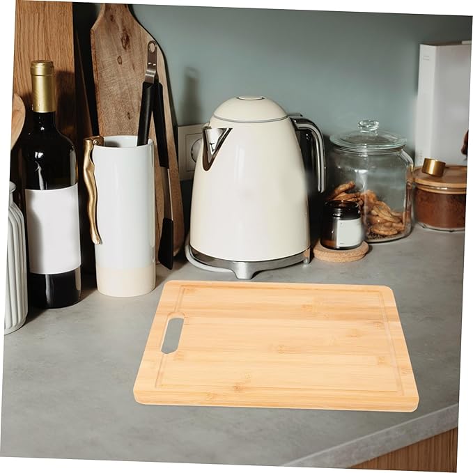 VOSAREA Bamboo Cutting Board Large Chopping Board Trays Japanese Style 36x26x1.4cm