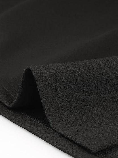 Agnes Orinda Plus Size Work Dress for Women V Neck Short Sleeve Ruffle Church Business Peplum Pencil Dresses