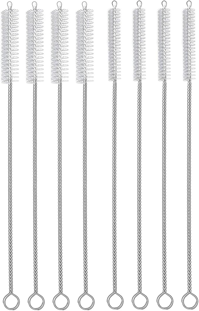 Hiware Straw Cleaner Brush Set, 8-Piece Long Cleaning Brush for Straws on Tumbler, Water Bottle, Sippy Cup, and Pipes, Tubes or HummingbirdACFeeders
