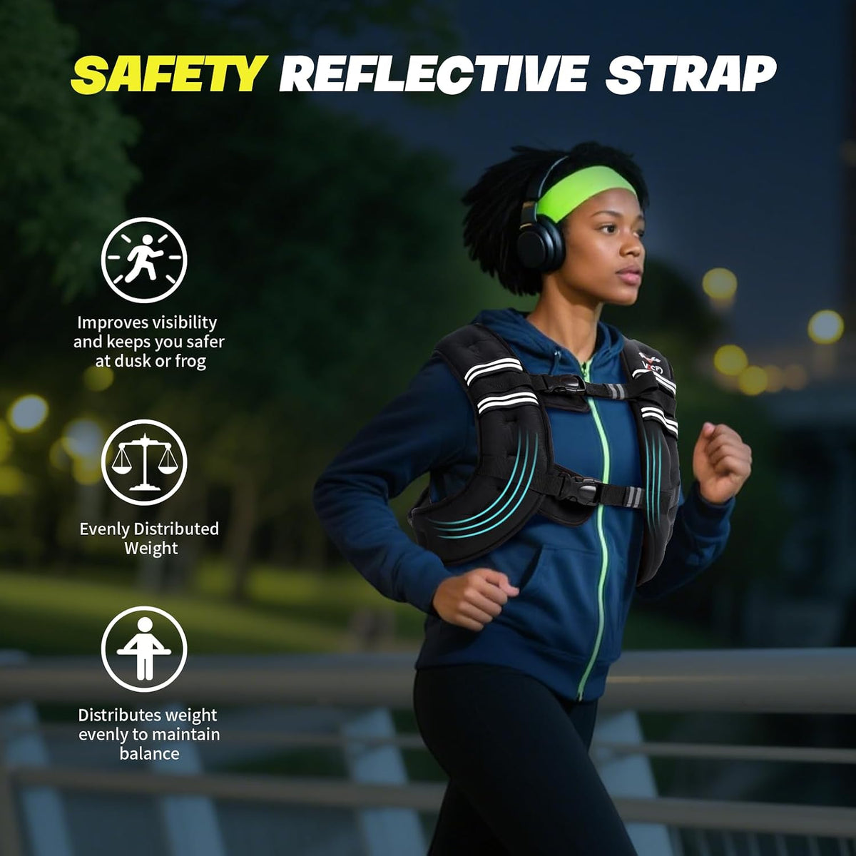 20lb Weight Vest for Women Men Body Weight Vests for Walking Strength Training Running Workout Jogging Fitness (Vest Only, Phone Pouch Not Included)