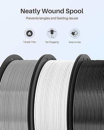 ELEGOO PLA Filament 1.75mm True Red 1KG, High Toughness PLA Plus 3D Printer Filament Dimensional Accuracy - 0.02mm, 1kg Spool(2.2lbs) for Most FDM 3D Printers