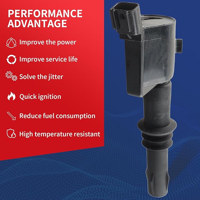 OEM Ignition Coil DG511 3L3Z-12029-BA Compatible with Ford Expedition F150 F250 Lincoln Mark LT Navigator 5.4L 4.6L 6.8L - 1 Pack