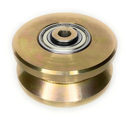 Slide Gate V Groove Caster Wheel Roller Sliding 3000 lbs Capacity with Screw Double Bearing