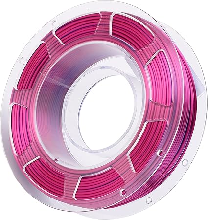 2 Color PLA Filament Glossy Blue and Purplish Red 1.75mm 200g Silk PLA 3D Printer 200-215C Printing Temperature PLA Material Smooth and Accurate Prints
