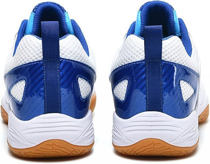 Men's Light 22 Lightweight Cushioning Pickleball Court Shoes (White/Blue, 8.5)