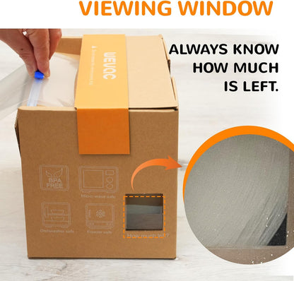 Wevac Vacuum Sealer Bags for Food, 6" x 150' Roll with Cutter Box, BPA Free Commercial Grade, Heavy Duty, Freezer Safe, Sous Vide, Storage, Meal Prep, Cut-to-Size, Compatible with FoodSaver Sealers