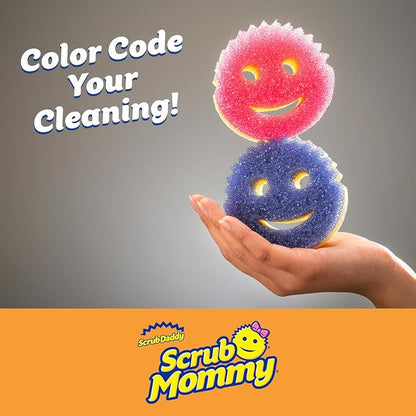 Scrub Daddy Scrub Mommy Kitchen Sponges for Dishes  Wiping Spills - Dual-Sided Dish Scrubber Sponge for Cleaning - Multi-Colored Bulk Pack - Stain  Odor Resistant (5 Count)