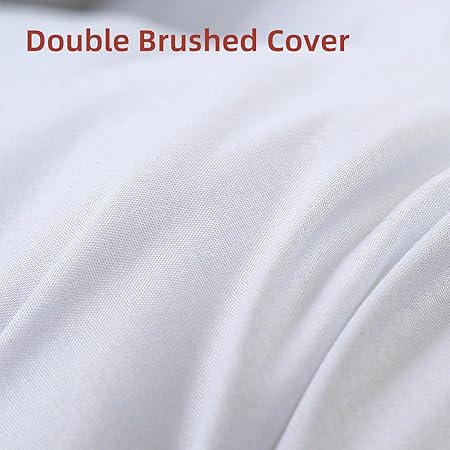 L LOVSOUL Down Alternative Comforter King Size Duvet Insert,All Season Duvet Insert with Corner Tabs,White Comforter King 106x90Inches
