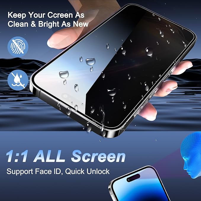 avakot-1 Pack Screen Protector for iPhone 15 Plus 6.7 inch, Tempered Glass Film for iPhone 15 Plus, HD Clear Full Coverage Edge with Easy Install Tray Kit, Bubble Free, Case Friendly