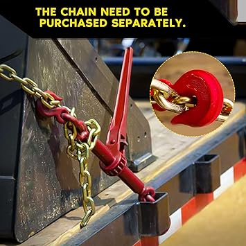 13000LBS Ratchet Chain Binder 12-58 Inch, 2 Pack Load Binders 13000 LBS Working Load Limit, Breaking Strength 46000 LBS Capacity, Heavy Duty Ratchet Boomer to A Truck Or Flatbed Trailer