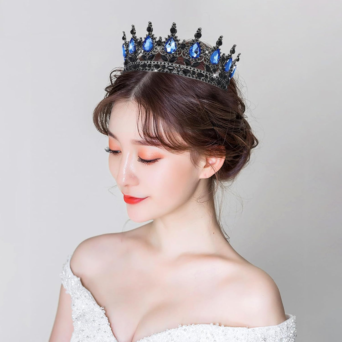YOUlDIANZI Queen Crown Rhinestone Wedding Crowns and Tiaras for Women Costume Party Hair Accessories Princess Birthday Crown Crystal Bridal Crowns