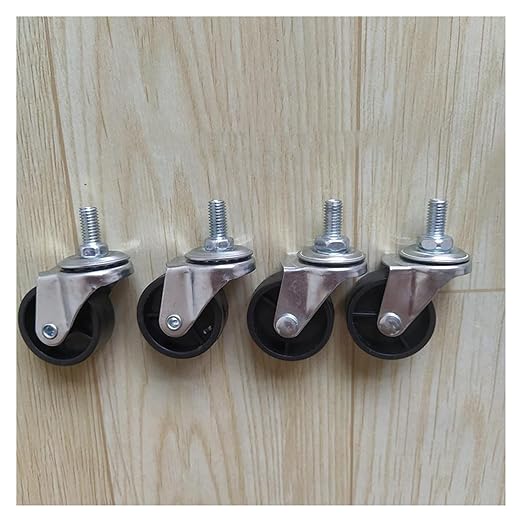ALturN Furniture Castors, Swivel Caster Wheels, 50mm, 4 Pcs Nylon, Heavy Duty, Smooth Moves, Max 70KG, Braked