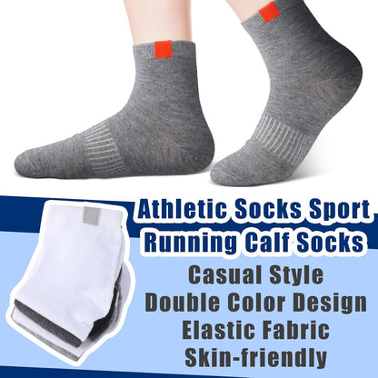 Bencailor 15 Pairs Mens Crew Socks Breathable Athletic Lightweight Sport Comfort Socks for Men