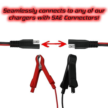 SAE Connector to Clamps, 2-Pin Quick Disconnect Plug, 19 Inches (1.58 Feet)