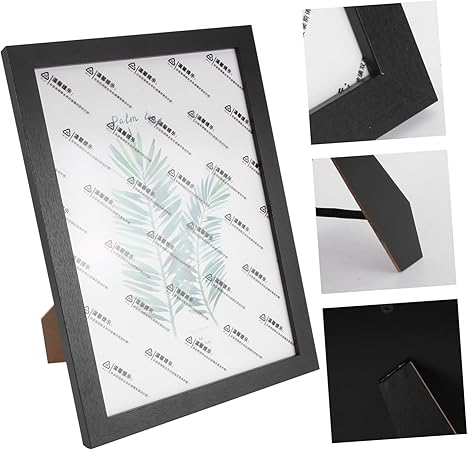 STOBAZA 1pc Wooden Photo Frame Multiple Poster Frames Pregnancy Announcement Frame Picture Frame Stands Gallery Collage Vintage Display Postcard Frame Decor Plate Pictures House Year Black