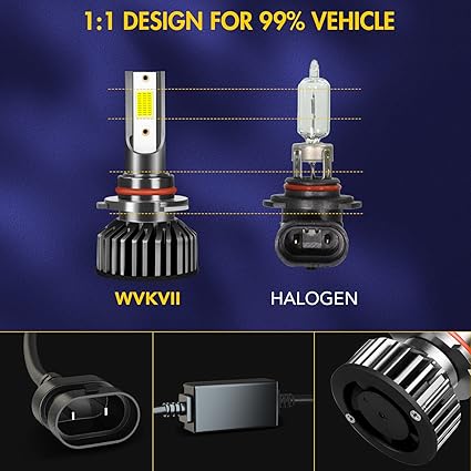 Fit For Subaru Outback (2005-2014) LED Bulbs 9005/HB3 High Beam + H7 Low Beam Led Bulbs kit, Super Bright 6000K Cool White,Pack of 4