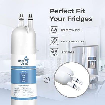 EDR3RXD1 Water Filter Replacement, Compatible with 4396841, Filter 3, 4396710, Kenmore 46-9083, 46-9030 Refrigerator Water Filter, 1 Pack