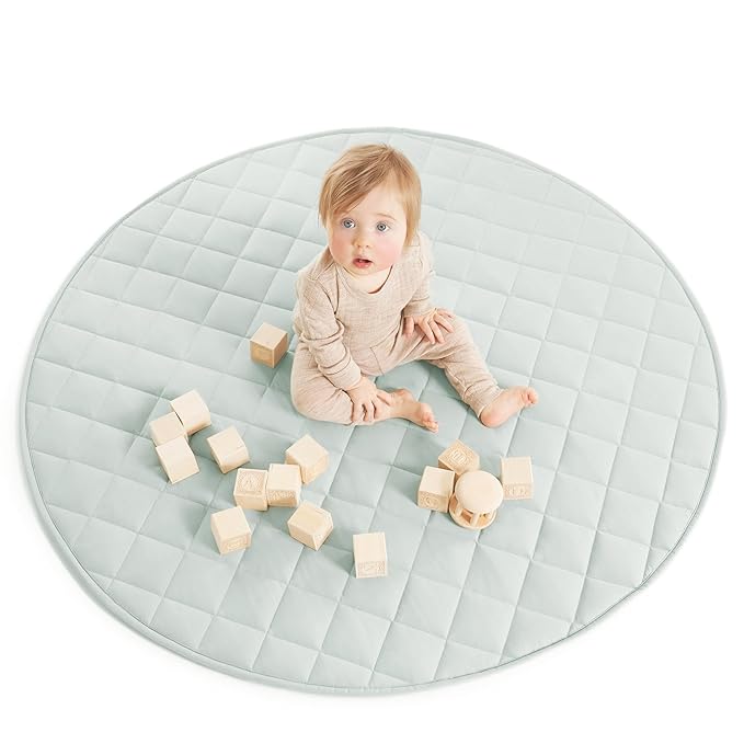 Stylish Baby Play Mat - Soft Cotton Crawling Mat Creates a Great Play Gym Area for Your Baby Boy or Girl - The Perfect Foldable Tummy Time Floor Playmat That Fits Nicely with Any Kids Playroom Decor