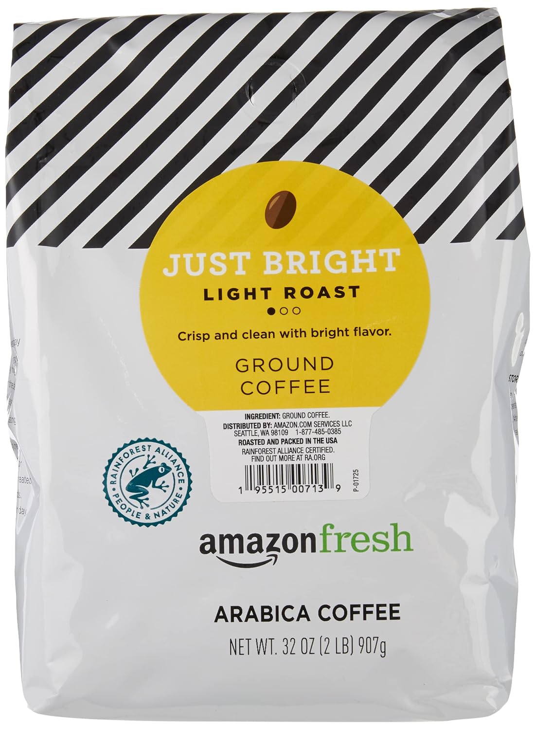 Fresh, Just Bright Ground Coffee, Light Roast, 32 Oz