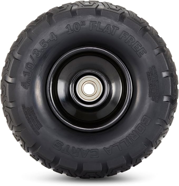 Gorilla Carts 10 Inch No Flat Replacement Tire for Utility Carts GCG-4, GCG-2140, GOR4PS, GOR400, GOR4G, GOR5, GOR800(B)-COM, GOR801, and GCG-900
