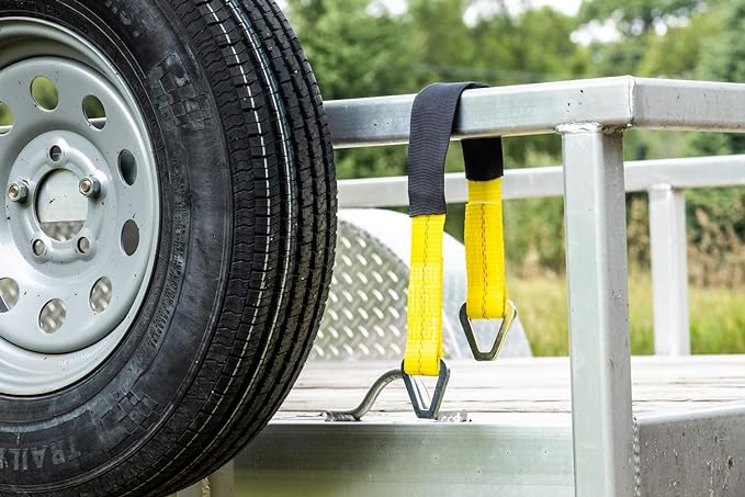 Keeper  2 x 24 Premium Axle Tie Down Strap with D Rings - 3,333 lbs. Working Load Limit and 10,000 lbs. Break Strength,One Color