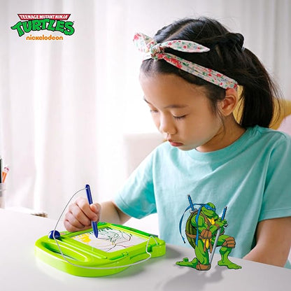 Lollipop Teenage Mutant Ninja Turtles Magnetic Board for Kids, Erasable Toddler Drawing Pad, Magic Sketcher, Sketch/Doodle Travel Toy, Green