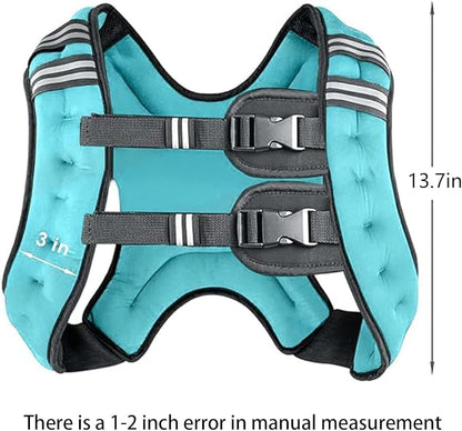 Prodigen Weighted Vest for Women and Men with Reflective Stripe and Double Adjustable Buckle Straps Weight Vests for Strength Training, Jogging, Cardio, Weight Loss