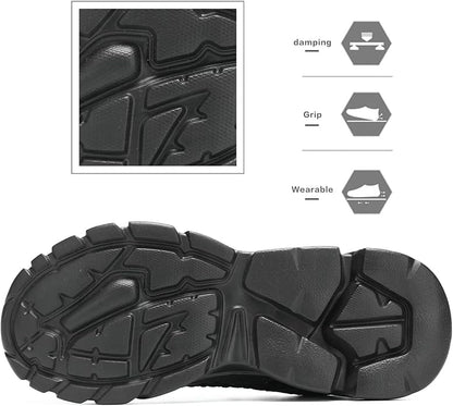 Men's Running Shoes, Non Slip, Breathable, Lightweight Fashion Sneakers, Slip Resistant Athletic Sports Walking Gym Work Shoes