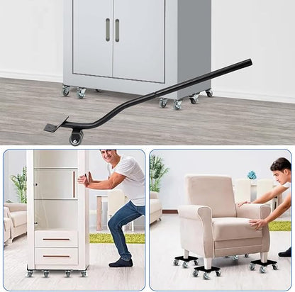 Furniture Movers with Wheels  Furniture Lifter Set, 360 Rotation Wheels Double Bearing Roller MuteSmooth,Easy to Moving Heavy Furniture Load Capacity 880 Lbs