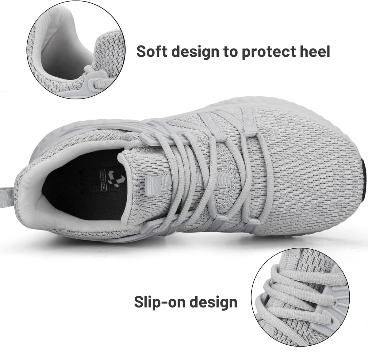 Abboos Womens Slip On Sneakers Women Walking Tennis Shoes Lightweight Casual Sneakers for Gym Travel Work
