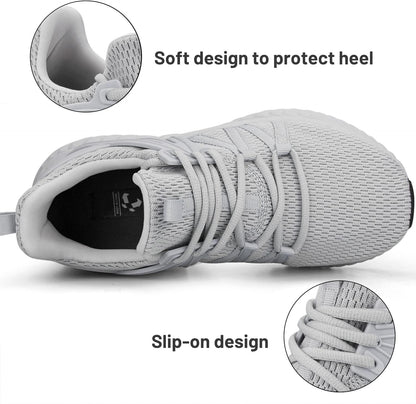 Abboos Womens Slip On Sneakers Women Walking Tennis Shoes Lightweight Casual Sneakers for Gym Travel Work