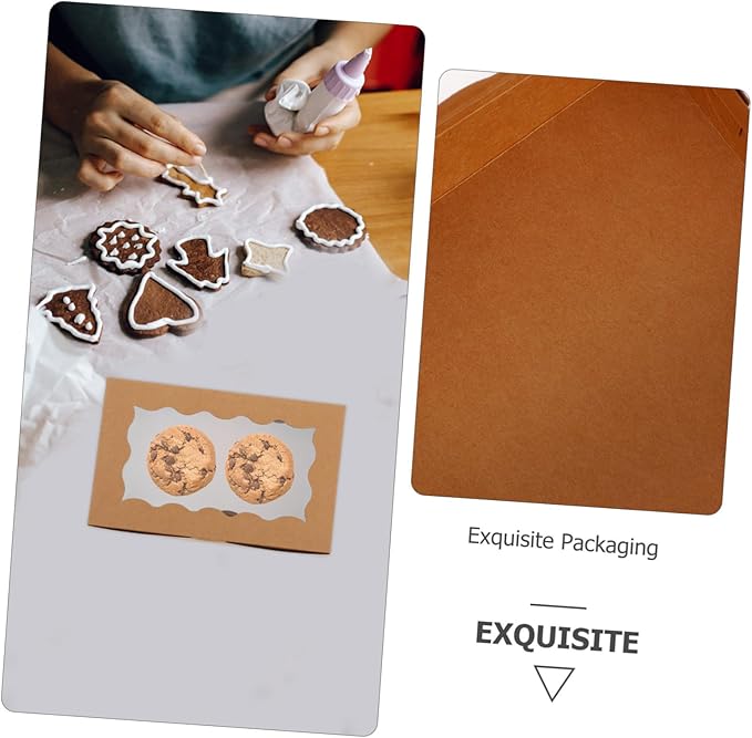 PRETYZOOM 5Pcs Windowed Pastry Boxes for Baked Goods Elegant Cookie Packaging for Cookies Desserts Candies Versatile Bakery Boxes with Display Window