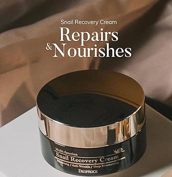 Deoproce Snail Recovery Cream Snail Mucus Effect, Korean Skin Care, Multi functional Face Snail Mucin Cream, Anti wrinkle, Deep moisturizing Korean Day Cream