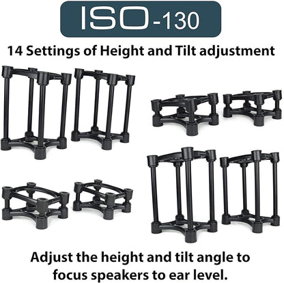 IsoAcoustics Iso-Stand Series Speaker Isolation Bases Only: Iso-130 (5.1" x 6) Pair