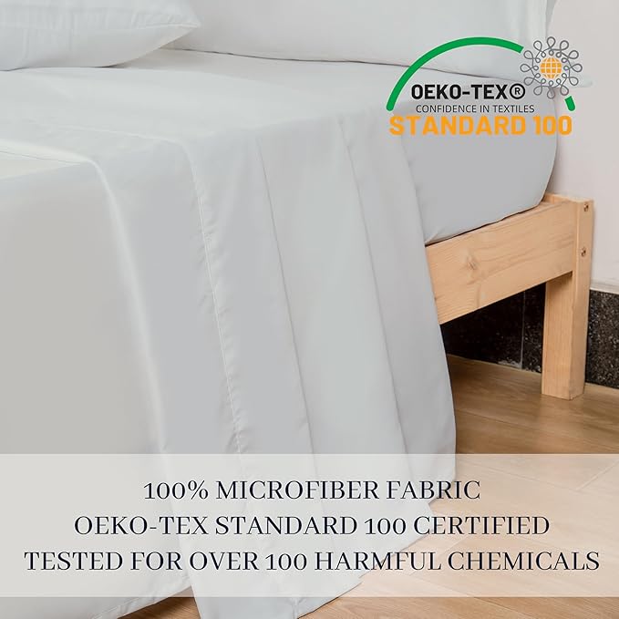 HBHLFZ Double top sheet, brushed ultra fine fiber sheets, soft and breathable, hotel quality sheets, shrink and fade resistant, easy to care for, only