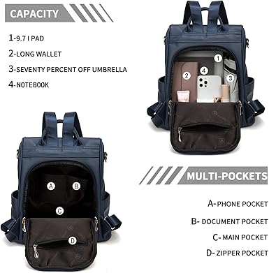 CHERUTY Women Backpack Purse PU Leather Anti-theft Casual Shoulder Bag Fashion Ladies Satchel Bags