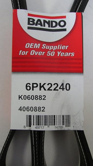 Bando USA 6PK2240 OEM Quality Serpentine Belt, 14.3 x 3.8 x 1 inches